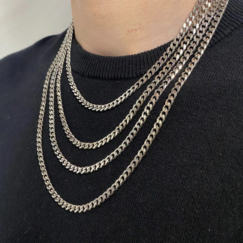 Daily Wearing Cuban Link Chain Choker